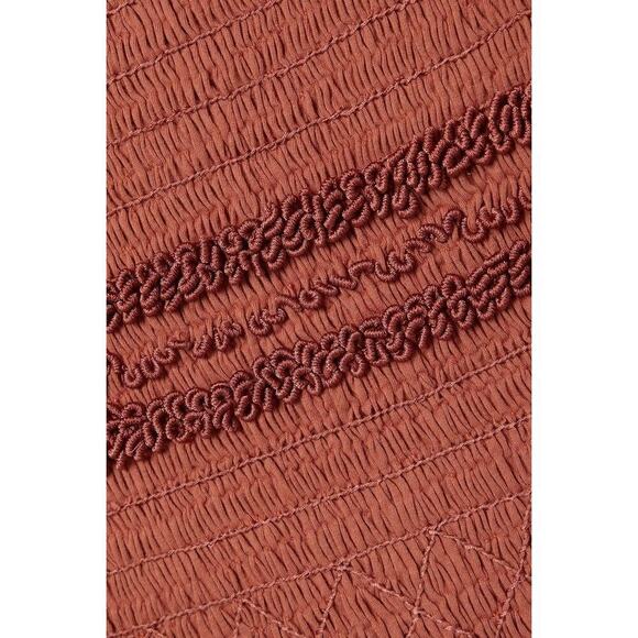 Ulla Johnson Madeline Smocked Midi Dress Size 2 NWOT Clay - Picture 4 of 9